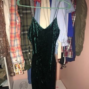Emerald Green Velvet Dress